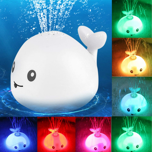 Cute Cartoon Whale Bath Toy – Sprays Water, Lights Up & Plays Music!