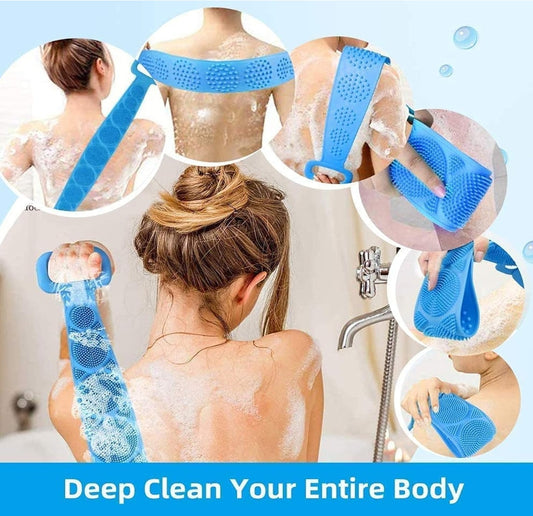 Gentle Silicone Body Scrubber Belt for a Spa-Like clean