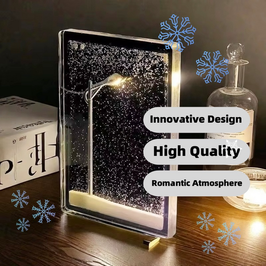 Magic Snowy Night Light – Cozy DIY Christmas Decoration with Flowing Snow