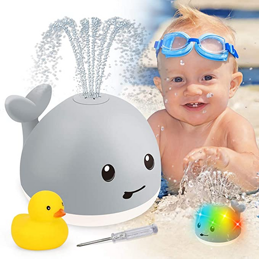 Cute Cartoon Whale Bath Toy – Sprays Water, Lights Up & Plays Music!